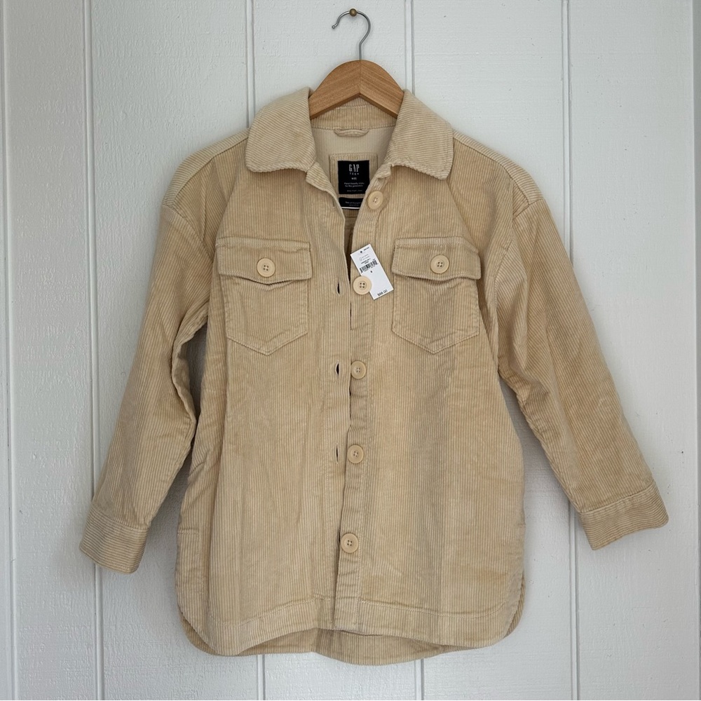 NWT Gap Teen Organic Cotton Corduroy Shirt Jacket